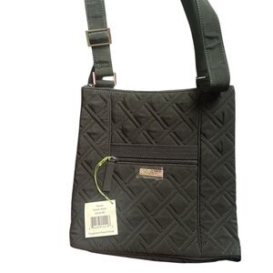 Vera Bradley Black Quilted Hipster Tote